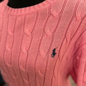 Ralph Lauren Pink Cable Knit Sweater